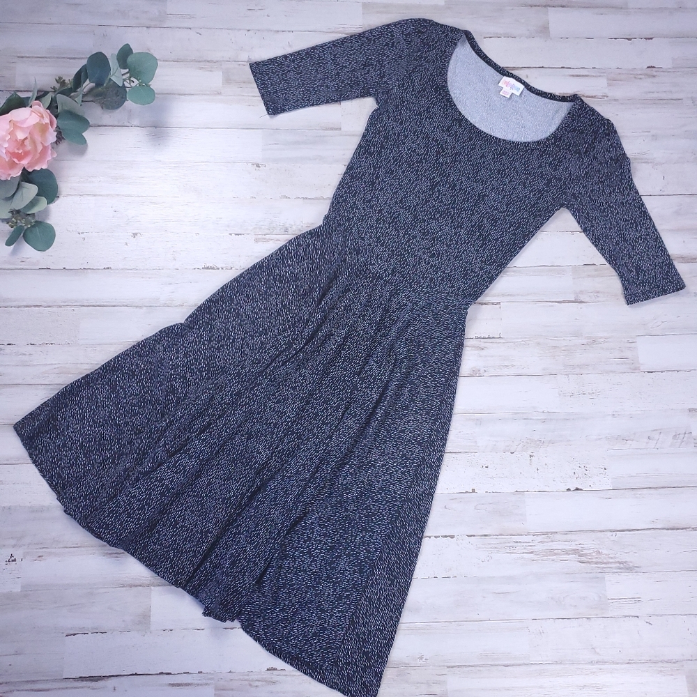 LuLaRoe Black & White fit & flare dress